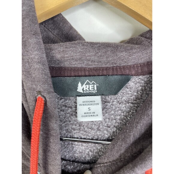 REI Co-Op Mens REI Logo Hoodie Fleece Lined Size S Outdoors Gorpcore Casual - Picture 4 of 6